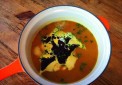 Carrot soup with pumpkin seed oil